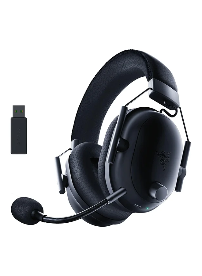 Premium Wireless Gaming Headset with Detachable Microphone and Memory Foam Ear Cushions (Black, One Size) 02cus