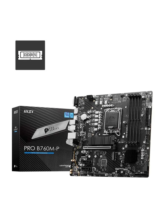 Premium B760M-P DDR5 LGA 1700 Micro-ATX Motherboard Intel B760 Chipset (Black, 192GB RAM Support) dshkv