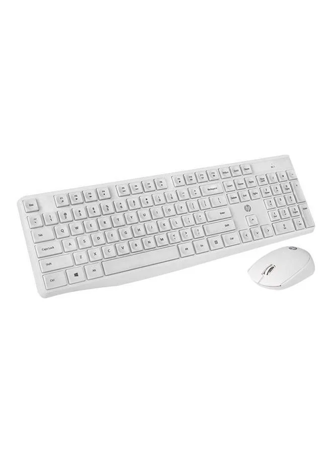 Premium Wireless Keyboard and Mouse Combo Set (White, Universal Compatibility) r7788