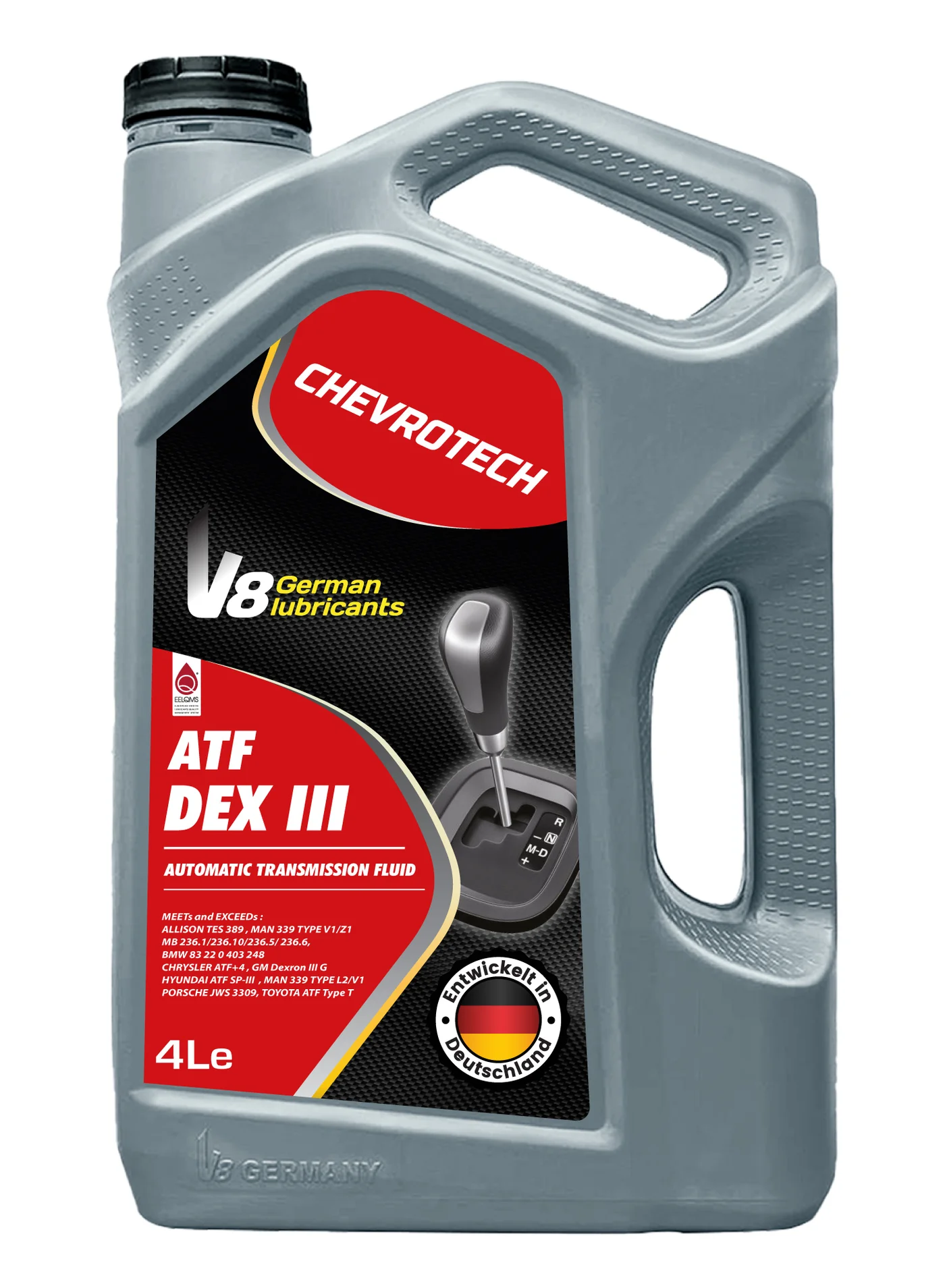 V8 German Lubricants DEX III Automatic Transmission Fluid Premium Gear Oil (4L) az1bc