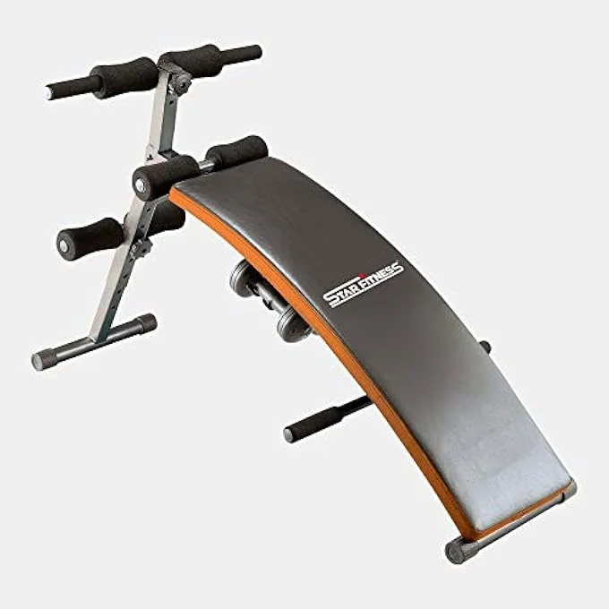 Rayihni Adjustable Sit Up Bench Premium Core Workout Equipment for Home Gym (Black, 130 cm) htiwh