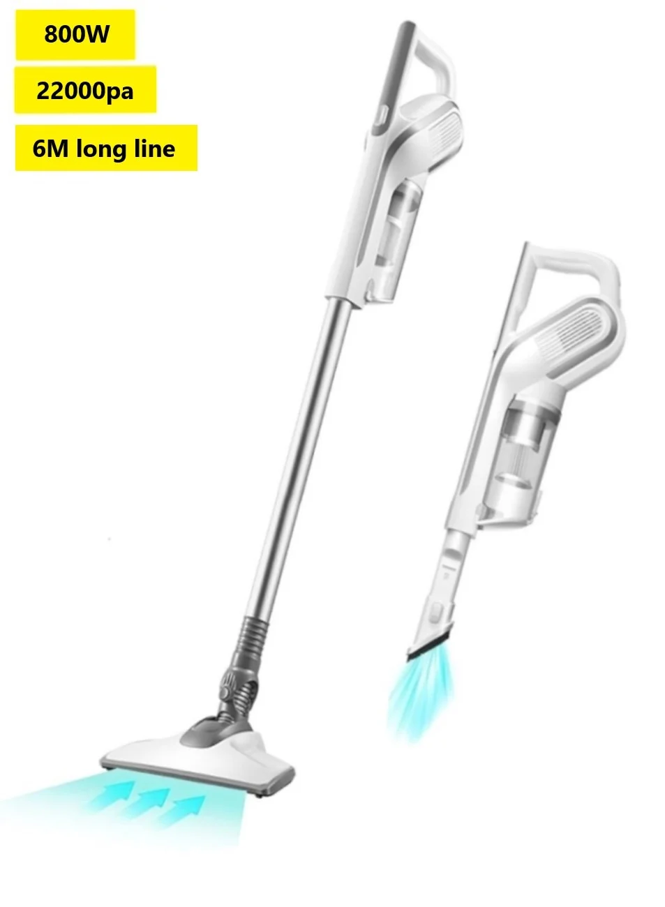 Changli Corded Stick Vacuum Cleaner 800W High-Power Suction for Home Floors and Pet Hair (22000Pa, Lightweight) 7kcff