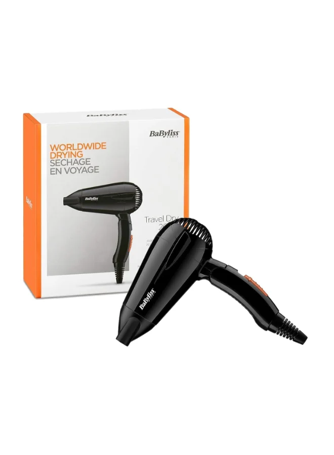 Professional Hair Dryer 2000W Dual Voltage Travel Hair Styling Tool (Black, 1 Unit) 85a55