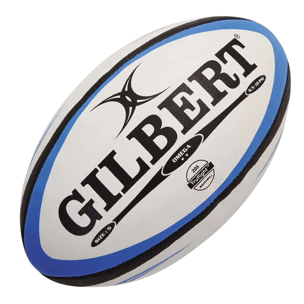 Premium Match Rugby Ball Professional Training Sports Equipment (Black/Royal, Size 5) q85q6