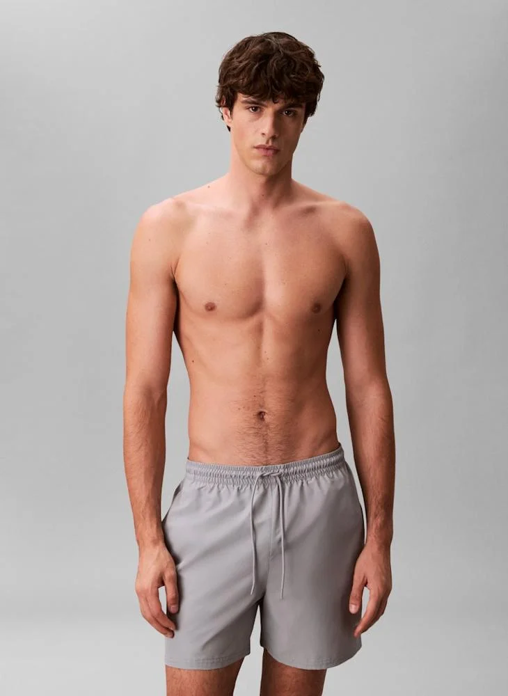 Premium Monogram Swim Shorts Drawstring Waistband Lightweight Quick-Dry Fabric (Medium) elz45
