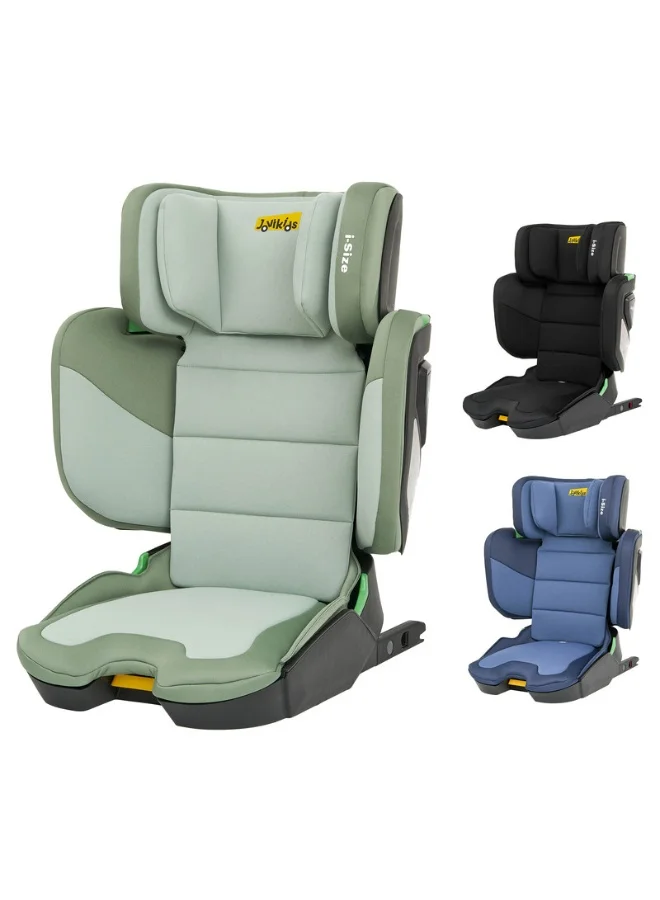 Jovikids Rober I-Size Booster Seat (100¨C150 cm, Green) Portable Foldable Isofix Car Seat for Kids (3¨C12 Years) acahc