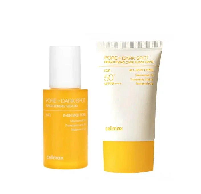 celimax Pore and Dark Spot Brightening Serum and Sunscreen Set (SPF50+, 30 mL and 40 mL) 1fw7m