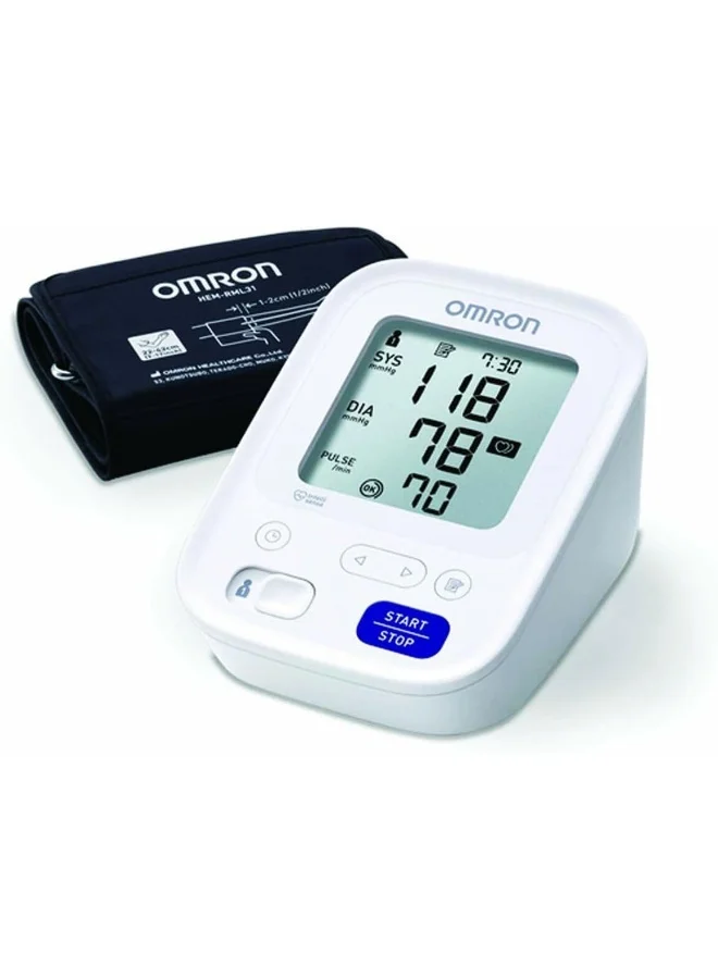 Automatic Upper Arm Blood Pressure Monitor Digital Health Device (White, 1 Unit) ck9k7