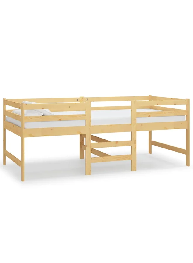 Premium Solid Pine Wood Bed Frame Single Size (90x200 cm) Minimalist Bedroom Furniture aopxo