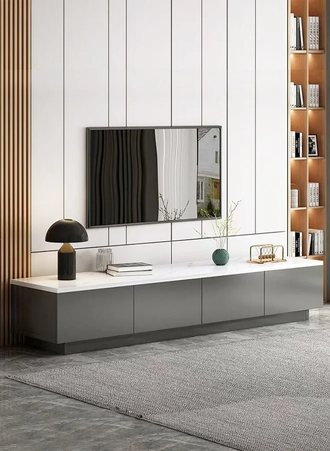Fashionhome Minimalist Nordic TV Cabinet with 4 Drawers Premium Wood Storage Console for Living Room (160x30x29 cm) 09d0c