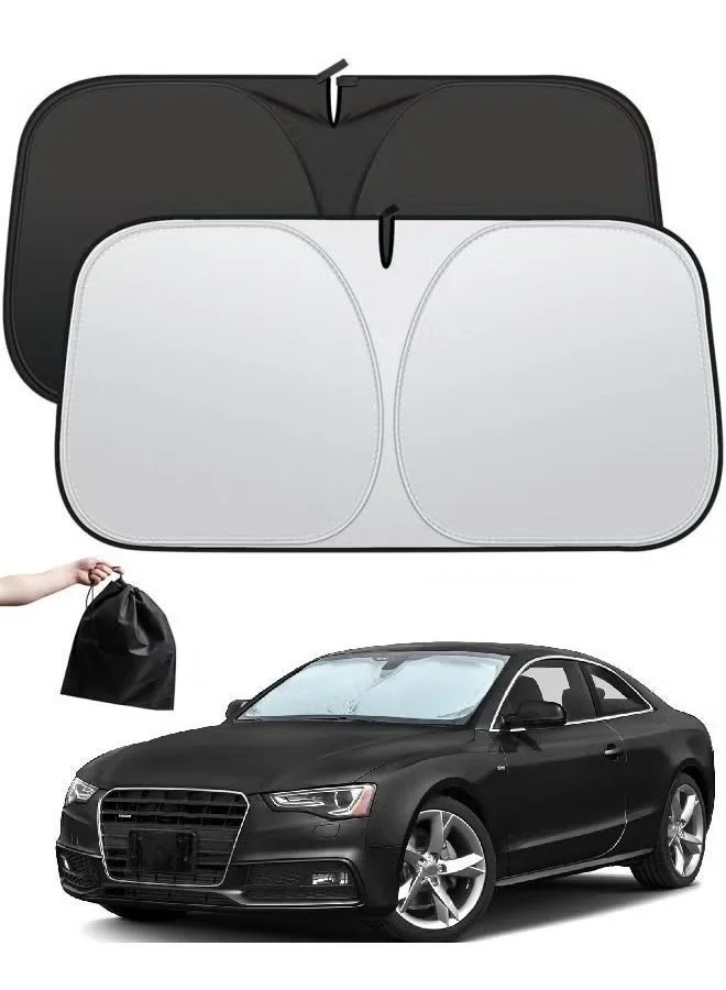 Flyview Foldable Windshield Sun Shade Premium UV Reflective Heat Shield for Cars SUVs and Trucks (Universal Fit) b5ve3