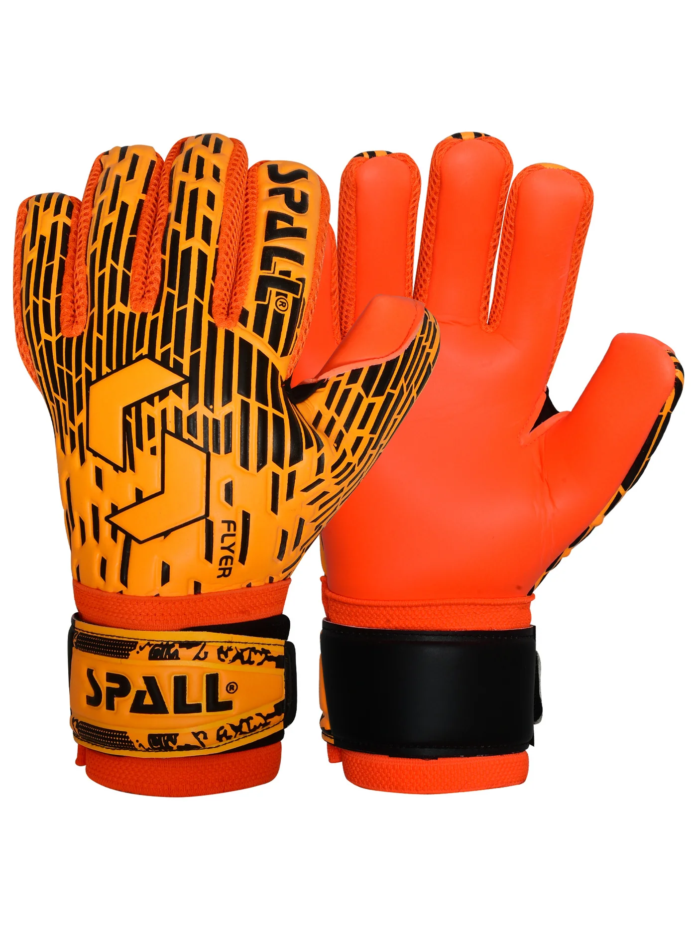 Spall Professional Goalkeeper Gloves with Enhanced Grip and Finger Support for Football Training (Black, Size 9) pazm2