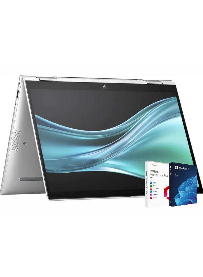 Premium Business Convertible Laptop 13.3-Inch WUXGA Display (Core Ultra 7, 16GB RAM, 512GB SSD, Windows 11 Pro, Silver) wdkfw