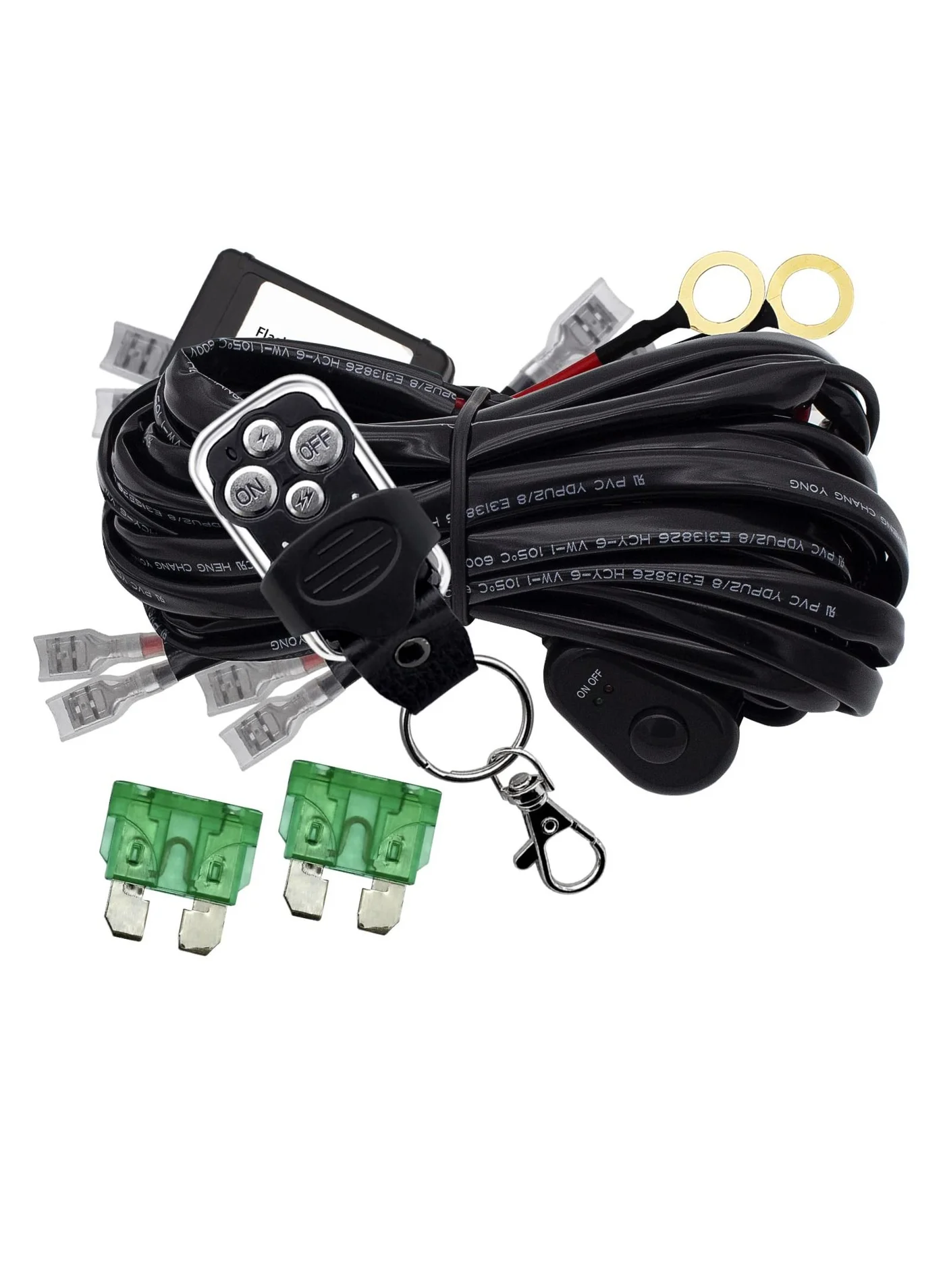 Toby's LED Work Light Wiring Harness Kit (12V 40A) Dual Lead Relay Switch Cable for Car Fog and Driving Lights 8sbm5