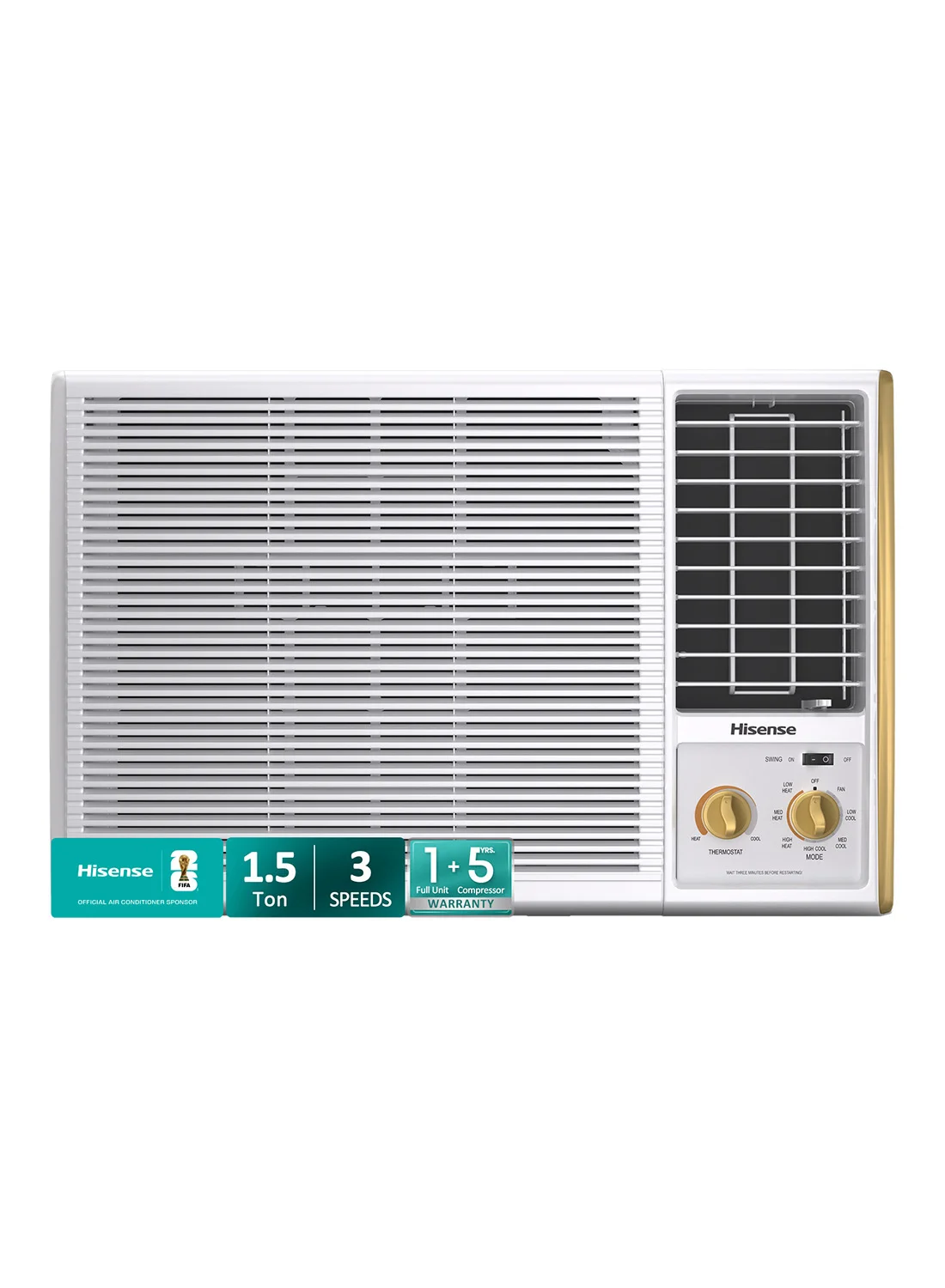 Premium Window Air Conditioner 1.5 Ton 14300 BTU Rotary Compressor T3 Rated (White, 1.5 Ton) ketir