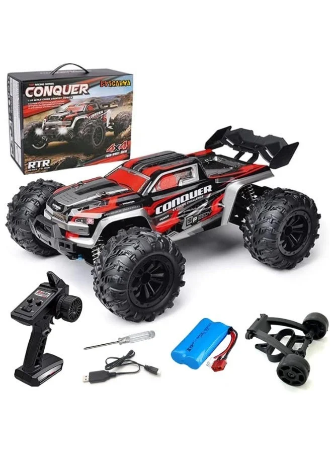 Epicarma 1:16 Scale 4WD High Speed Remote Control Monster Truck Off-Road RC Buggy with 2.4GHz Control and Rechargeable Battery (All Terrain, 28 cm) y3tys