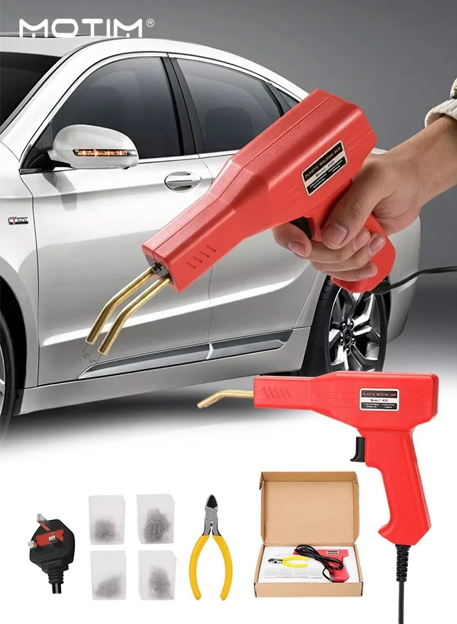 Motim Plastic Welding Repair Tool Kit for Car Bumpers and PVC Surfaces (200pcs Staples) oedcy