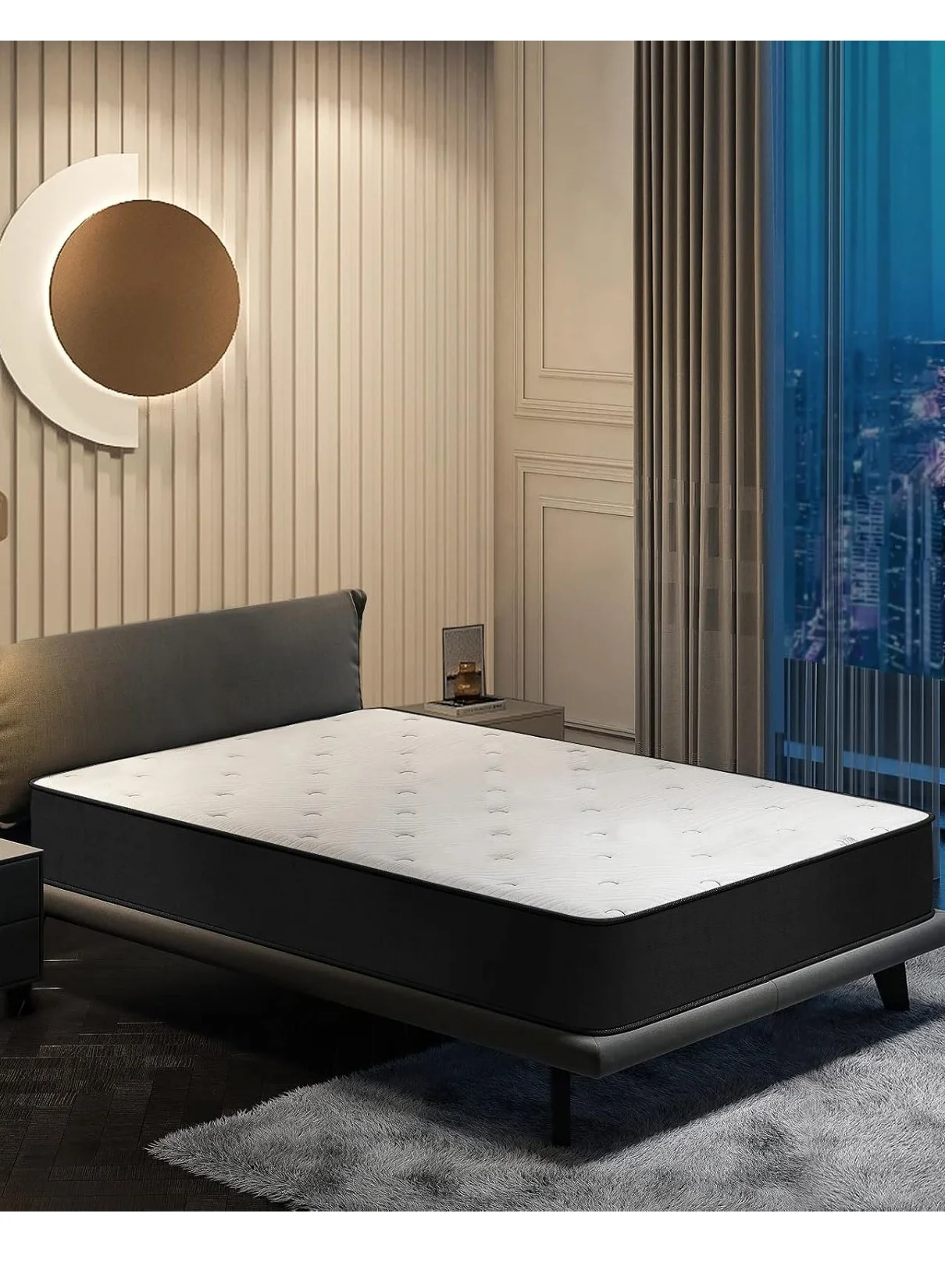 Harmony Home Bonnel Spring Mattress Premium Support for Single Bed (90 cm x 200 cm x 24 cm) 6z2pm
