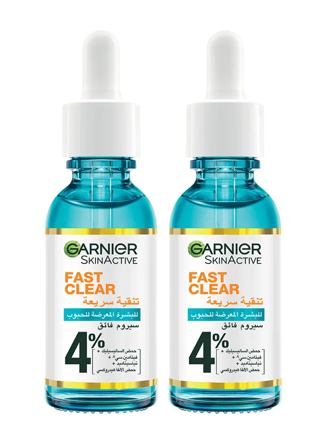 Premium Fast Clear Booster Serum with Salicylic Acid for Blemish-Prone Skin (Clear, 2 x 30 mL) uzjzs
