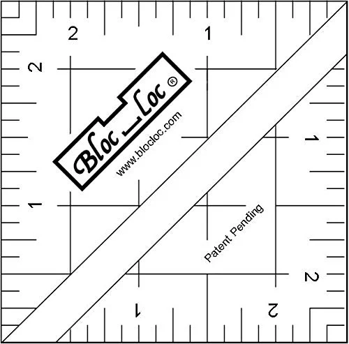 Premium Quilting Ruler for Half Square Triangle Blocks with Precision Grid Lines (2-inch) squit