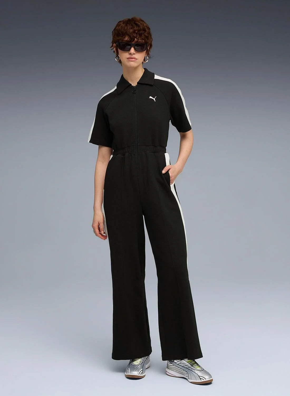 Sport Essential T7 Jumpsuit Premium Athletic One-Piece Outfit for Women (Black, Medium) 2jylu