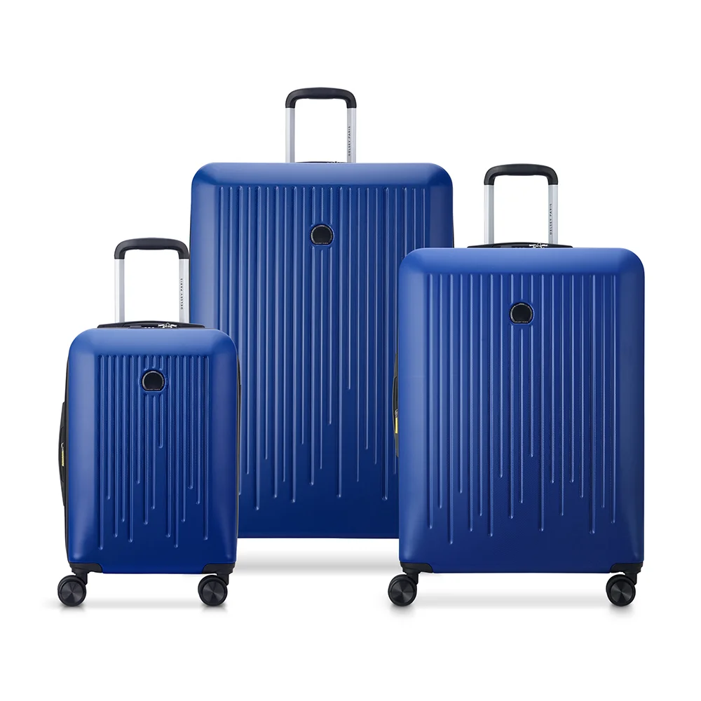 Premium Hardcase Expandable Luggage Trolley Set 3-Piece Spinner Suitcase Collection (Klein Blue, 3-Piece Set) 78iue