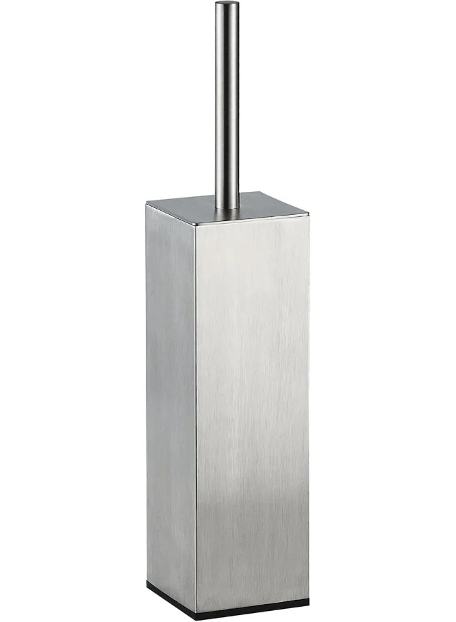 BRIMIX Stainless Steel 304 Toilet Brush with Holder Set (Square, Floor Standing, Silver, 40 cm) 6z8sd