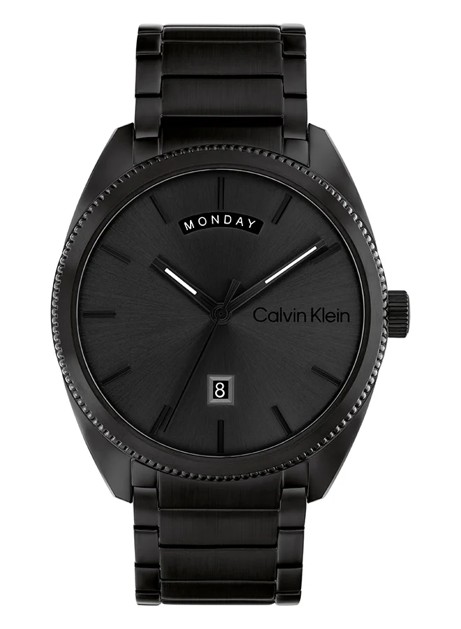 Premium Analog Quartz Wrist Watch for Men Stainless Steel Round Case (Silver, 42 mm) wc93r