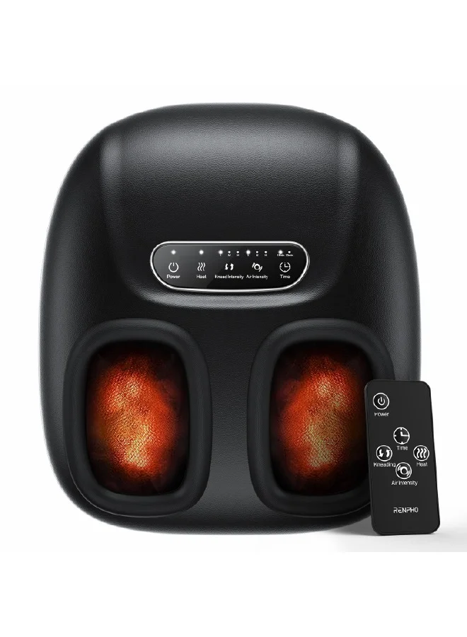 Electric Foot Massager with Heat and Shiatsu 3D Kneading Compression for Deep Tissue Relaxation (Fits Up to Size 44 EU) hj7je