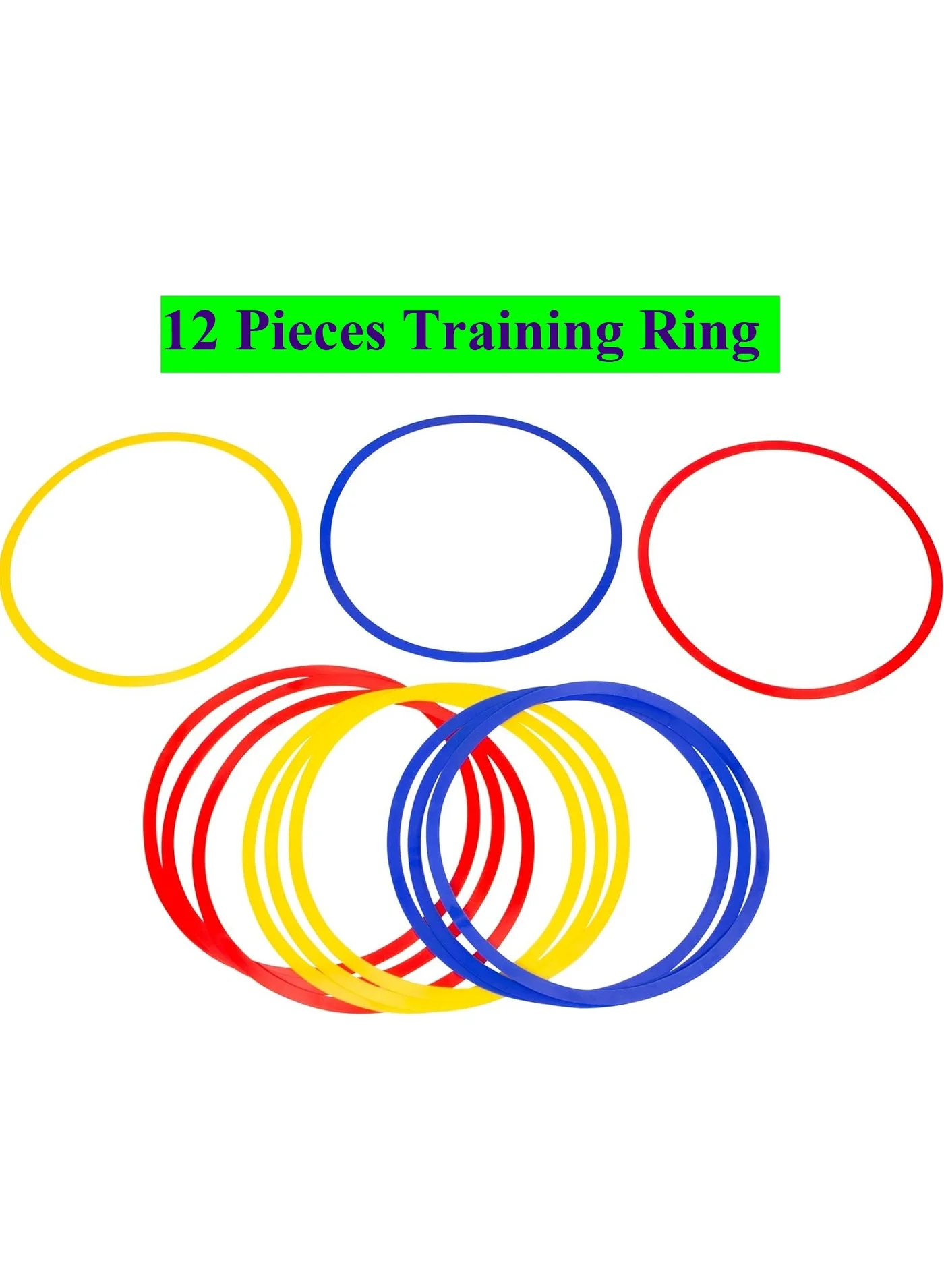 Altheqa Football Agility Training Rings Set (12 Pieces, 40 cm) Professional Speed and Pace Drill Equipment for Soccer Athletes trafd