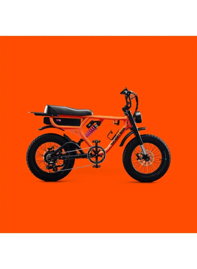 Flight Risk FR555 Electric Bike 1000W High-Performance Full-Frame E-Bike (Orange) v8lqf