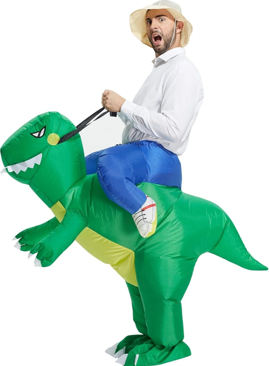TAPIT Inflatable Dinosaur Costume T-Rex Fancy Dress Suit for Cosplay Party (Adults and Kids, 150-190cm) 6t0no