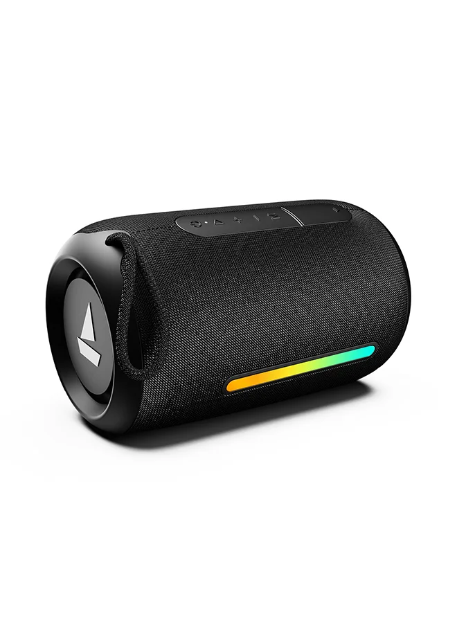 Premium Portable Bluetooth Speaker with 14W Signature Sound, RGB LED Lights, TWS Connectivity, IPX5 Waterproof, Built-in Microphone (Black) 8bjeu