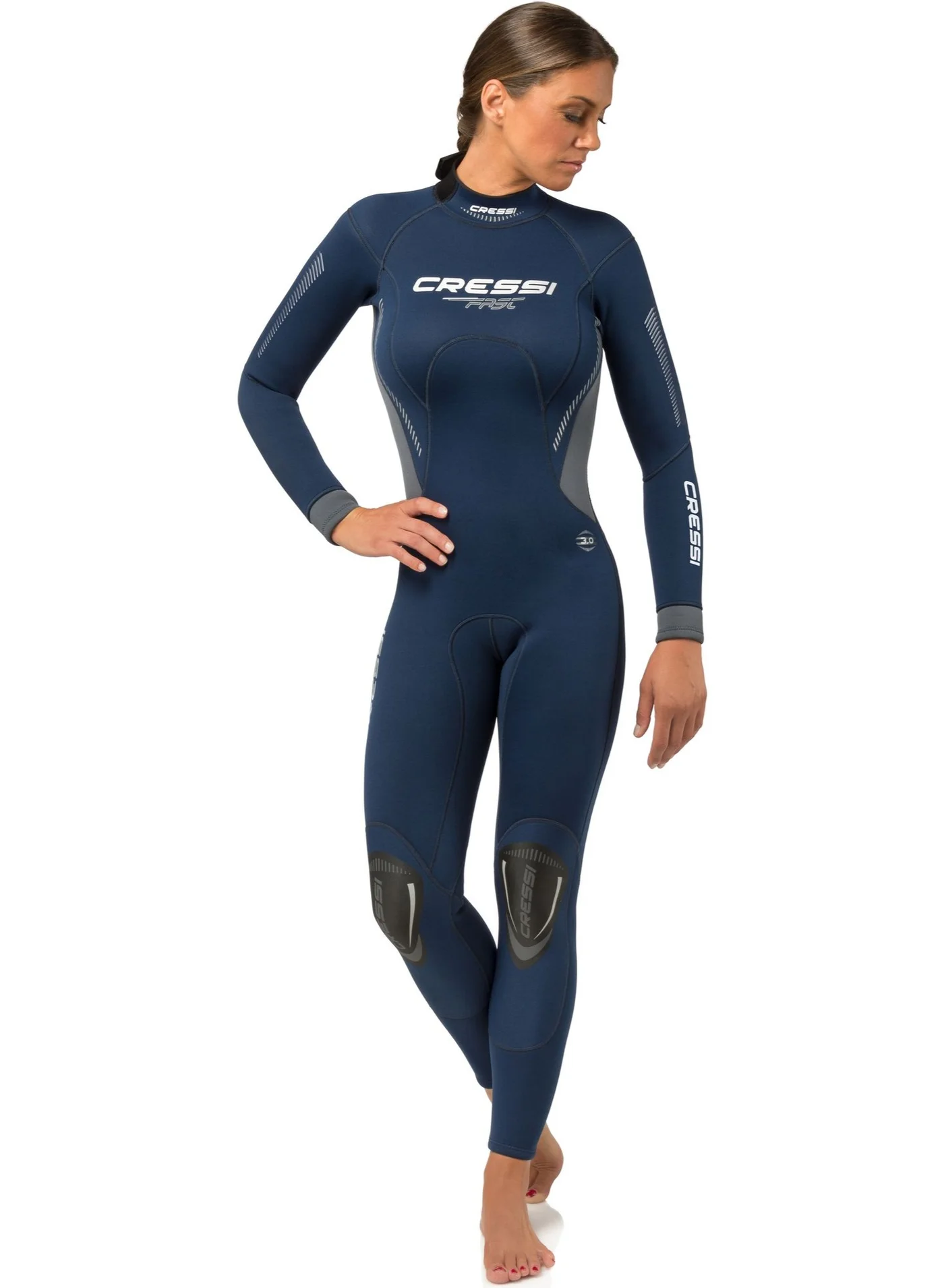 Premium 3mm Neoprene Wetsuit for Women Full Body Diving Suit (Black, Medium) ikrri