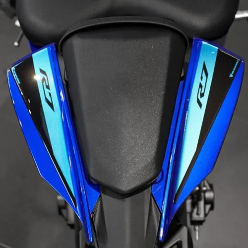 Premium 3D Resin Motorcycle Rear Tail Protection Sticker for Sport Bikes (Blue, 15 cm) kgiah