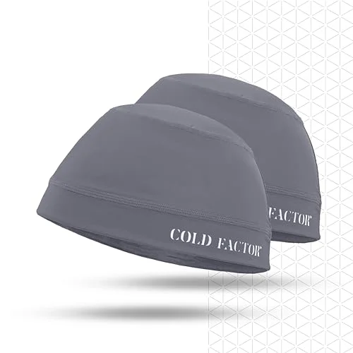 Premium Instant Cooling Skull Cap Helmet Liner (2 Pack, Gray) UPF 50 Breathable Moisture-Wicking Fabric for Outdoor Sports f86nd