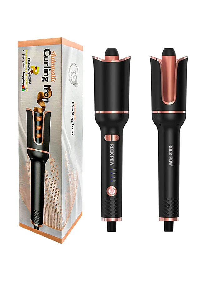 Rock Pow Automatic Curling Iron Premium Ceramic Hair Styler for Long Hair (Black, 1 Unit) 7i56m