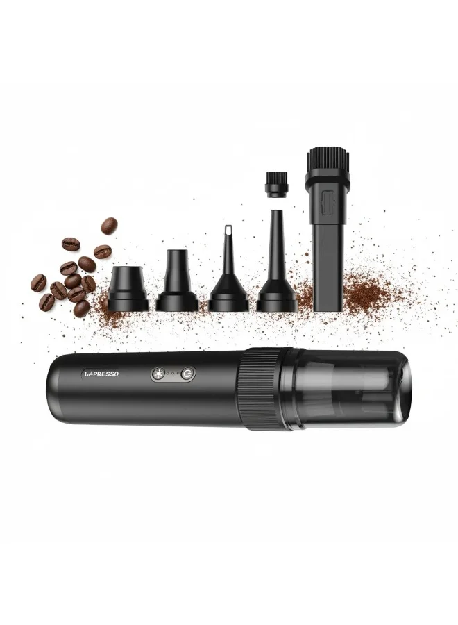 LePRESSO Portable Handheld Vacuum Cleaner 15000Pa High Suction with LED Light and Blower Function (Black) rfc9h