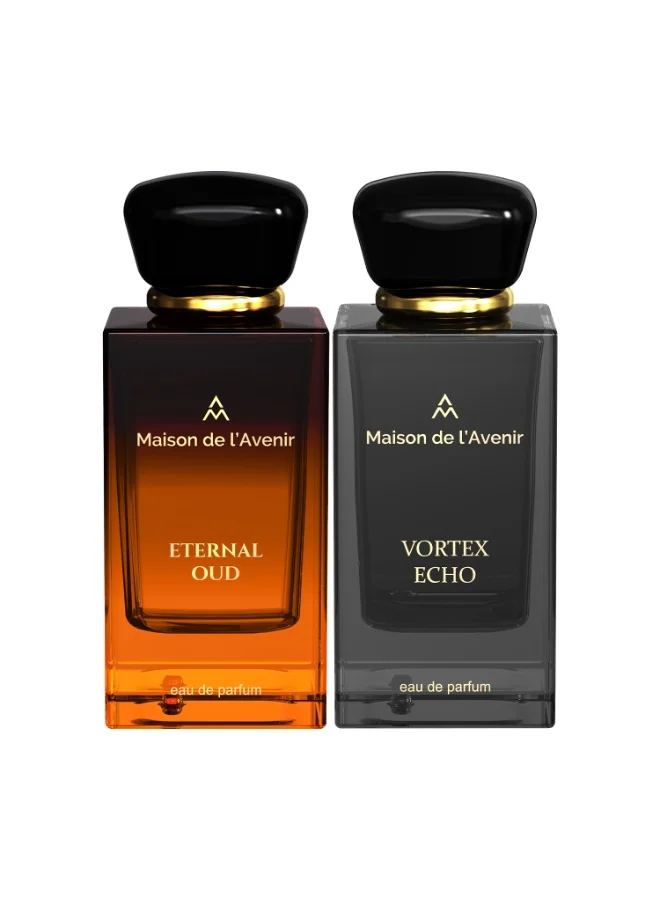 Maison de l'Avenir Unisex Perfume Duo Set, Eternal Oud and Vortex Echo Premium Fragrances (2 x 100 mL) g3nb8