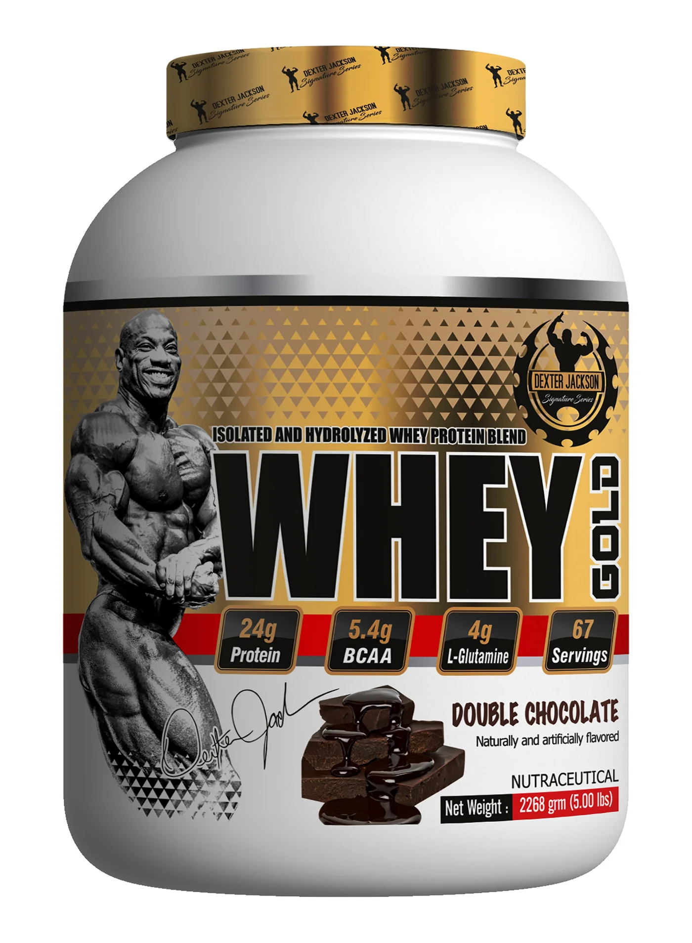Dexter Jackson Gold Series Whey Protein Powder (Double Chocolate, 2268g) c2or5