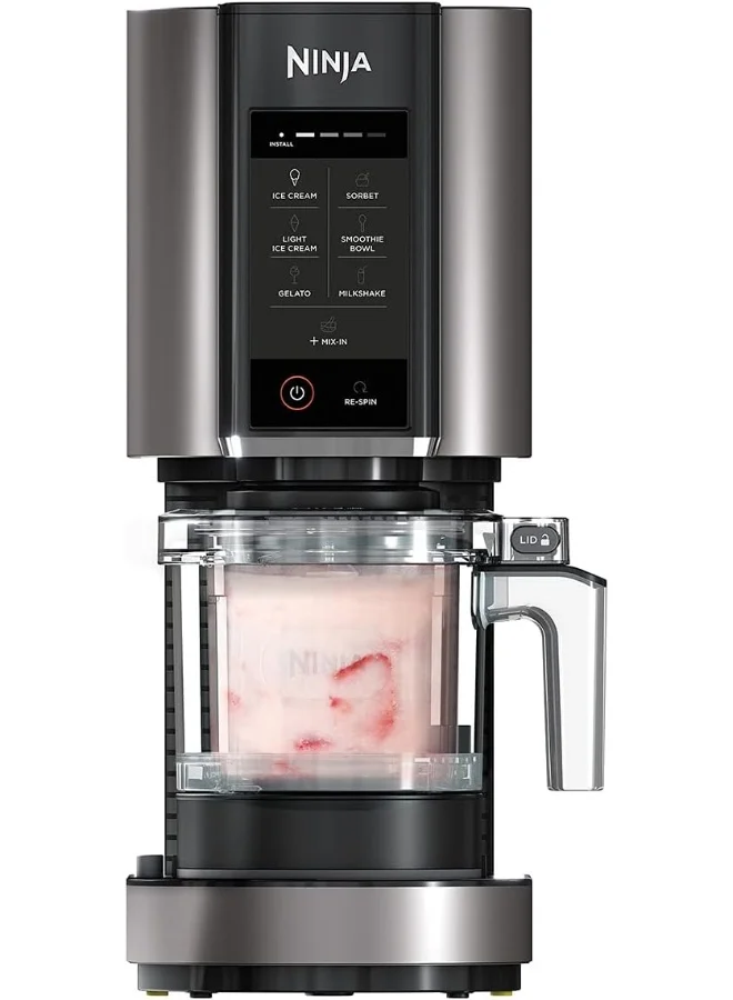 Premium Frozen Dessert Maker 7-Program Ice Cream Machine (Black, 800W) y0eia