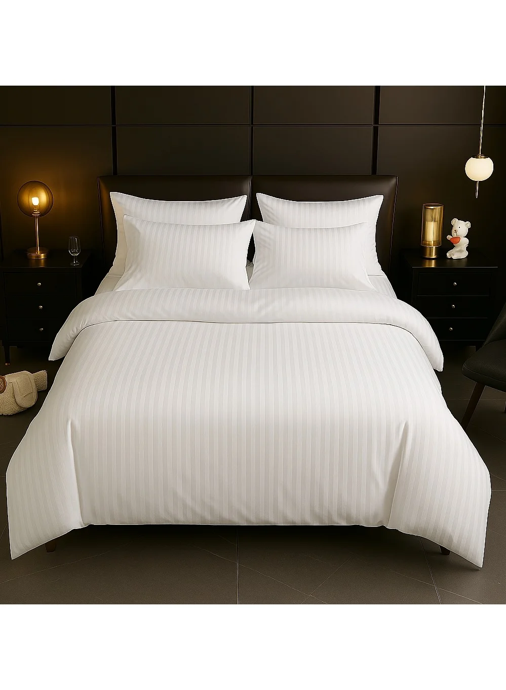MAXQON 6-Piece Duvet Cover Set Premium Microfiber Bedding Collection (White, King Size) nzgnm
