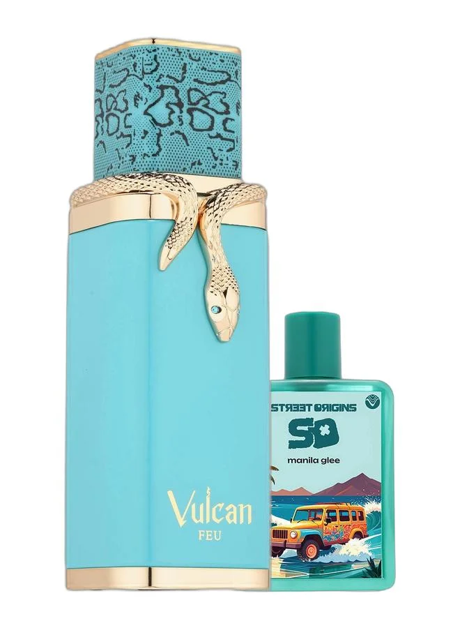 French Avenue Premium Fragrance Duo Set Vulcan Feu Extrait 100mL and Manila Glee EDP 75mL for Men and Women k1prq