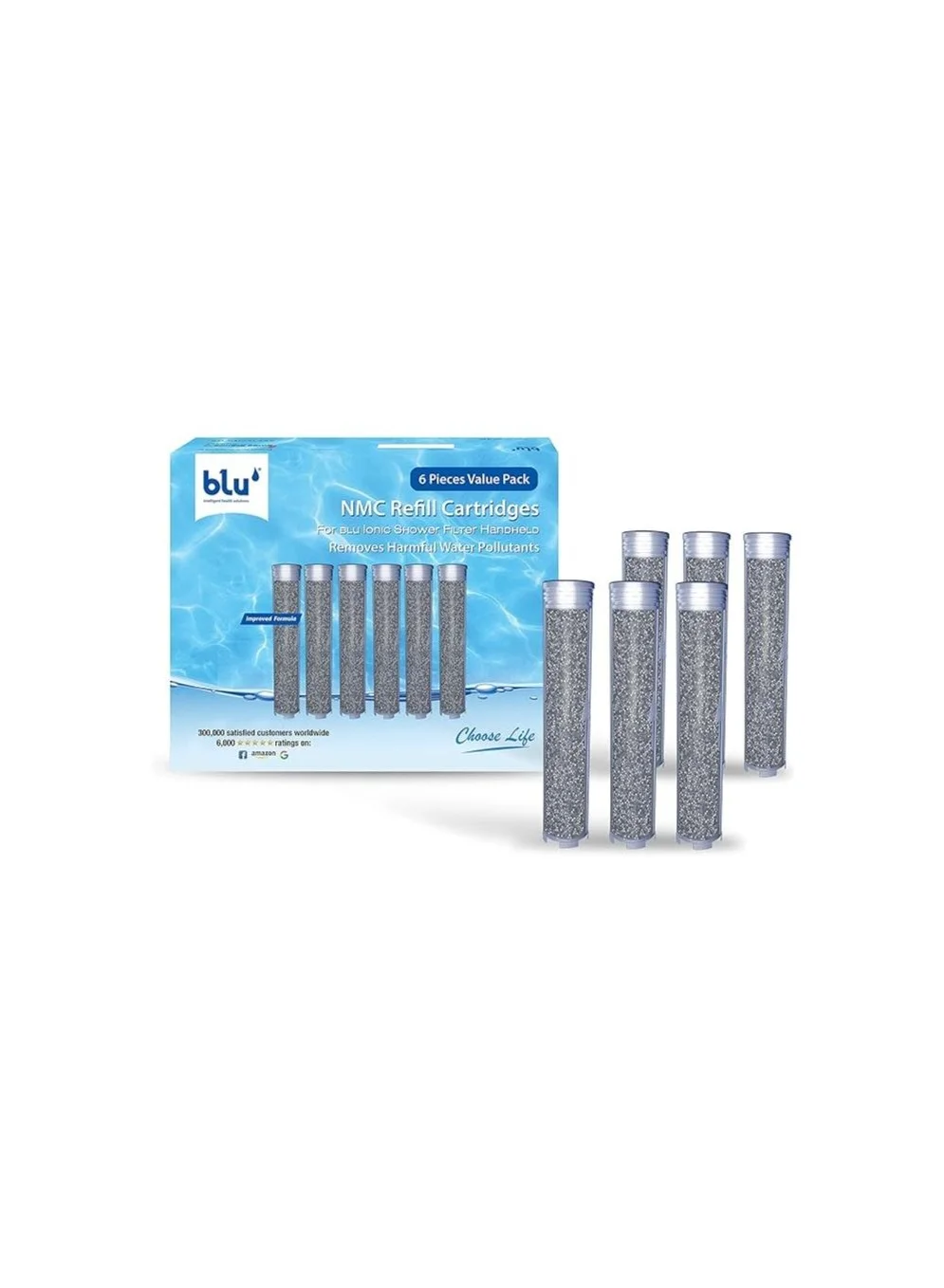 Premium Shower Filter Replacement Cartridge (Nano Molecular Cluster Technology, 6 Pack) kqax6