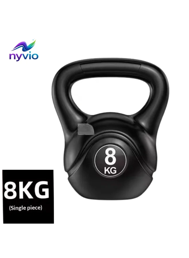 NYVIO Kettlebell 8kg Neoprene Coated Solid Iron Weight for Strength Training and Home Gym Fitness (8kg) vzru6