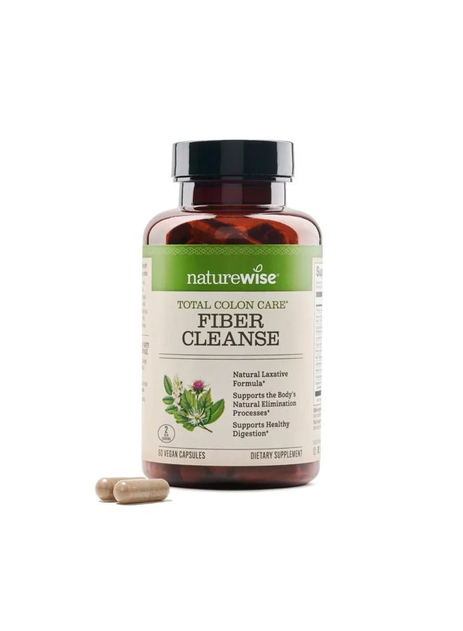 NatureWise Colon Support Fiber Supplement with Prebiotics and Digestive Enzymes for Digestive Health (60 Count) uohxc