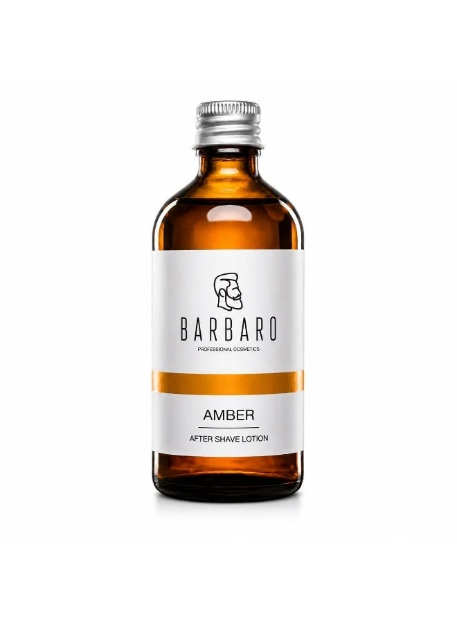 BARBARO After Shave Lotion Amber Premium Soothing Formula for All Skin Types (100 mL) 7zkrl
