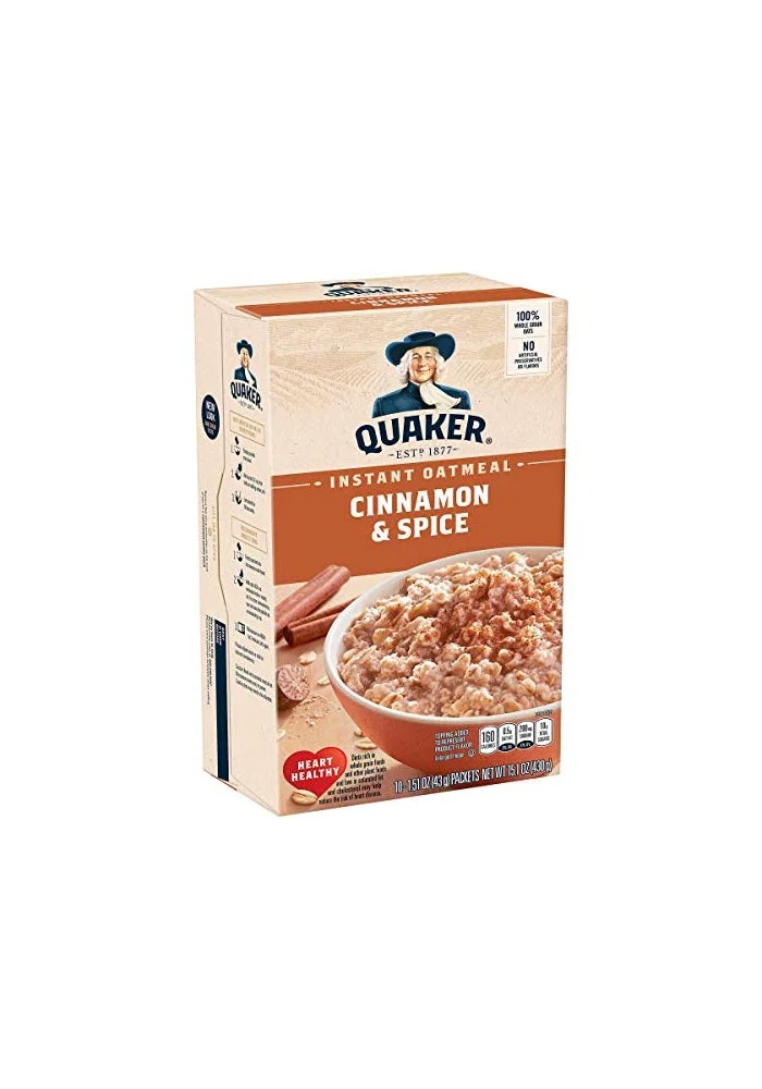 Quaker Instant Oatmeal Cinnamon and Spice (10 Pack, 4280 g) 0w80j