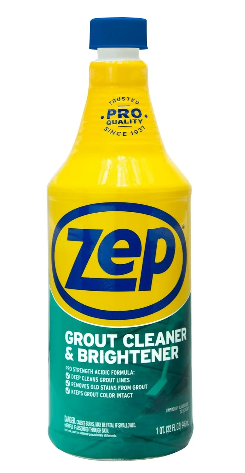 Professional Grout Cleaner and Brightener Acidic Formula for Tile and Stone Restoration (946 mL) cjwe5