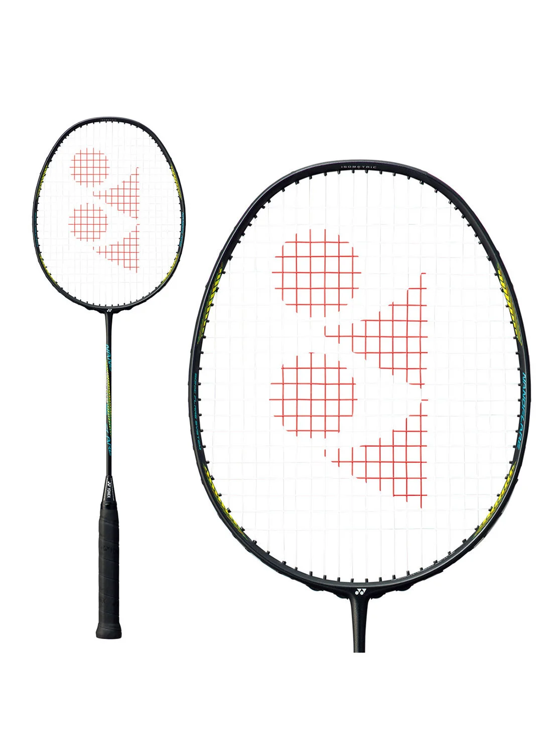 Premium Graphite Badminton Racket Professional Lightweight Frame (Matte Black, 80g) shenn